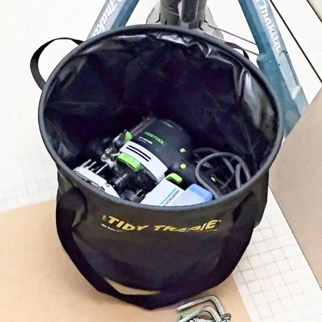 TIDY TRADIE Work Bin holding tools