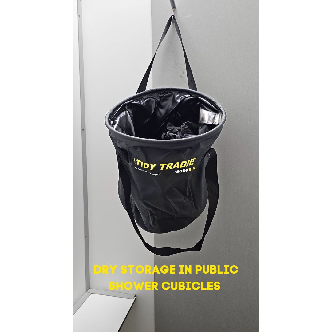 TIDY TRADIE Work Bin, great for a clothing bag.