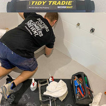 Load image into Gallery viewer, Professional plumber keeping his tools on a small tidy tradie work mat

