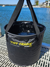 Load image into Gallery viewer, The TIDY TRADIE Work Bin holds up to 50 litres of water.
