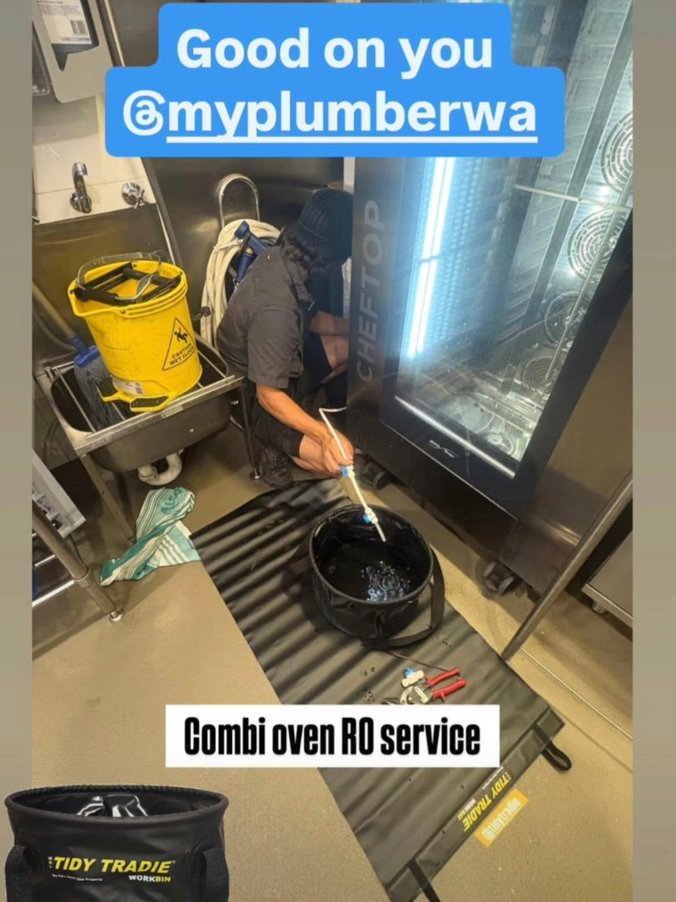 Tidy Tradie work gear on the job.