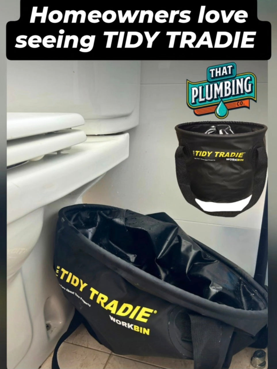 A plumbers small Tidy Tradie work bin.