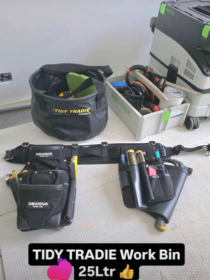 Tidy Tradie work bin on the job.
