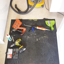 Load image into Gallery viewer, Large Tidy Tradie work mat used by a handyman to protect the floor.
