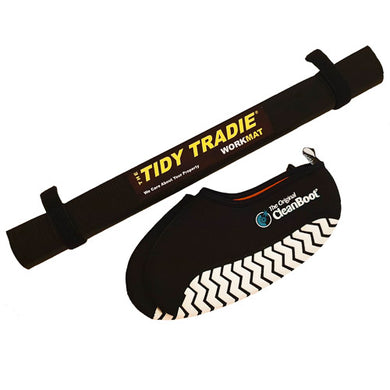 Tidy tradie combo. Large work mat with any size cleanboot
