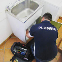 Load image into Gallery viewer, Plumbing maintenance done over a small tidy tradie work mat
