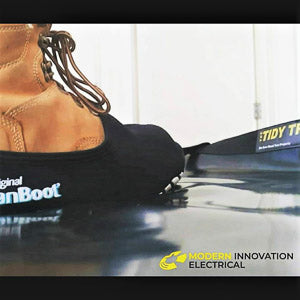 Large tidy tradie work mat and large cleanboot.
